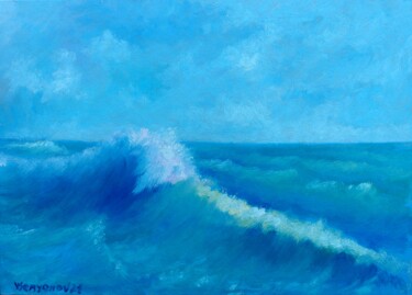 Sea Stories - Big Wave, Original Oil Painting Painting titled "Sea Stories - Big W…" by Juri Semjonov, Original Art, Oil