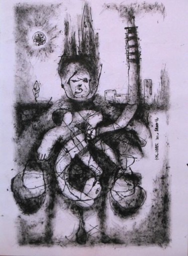 Рисунок под названием "Fireman" - Kalashnikov Jury, Подлинное произведение искусства, Другой