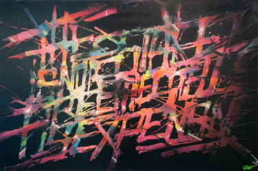 Painting titled "The style is not fr…" by Just, Original Artwork, Spray paint Mounted on Wood Stretcher frame