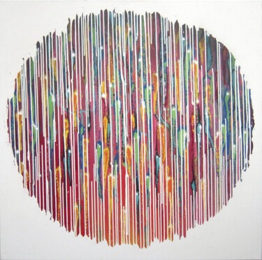 Malerei mit dem Titel "Acid rain 4" von Just, Original-Kunstwerk, Sprühfarbe Auf Keilrahmen aus Holz montiert