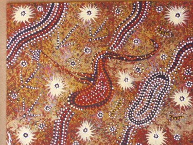 Painting titled "Kaliya Emu" by Justin Ronberg, Original Artwork