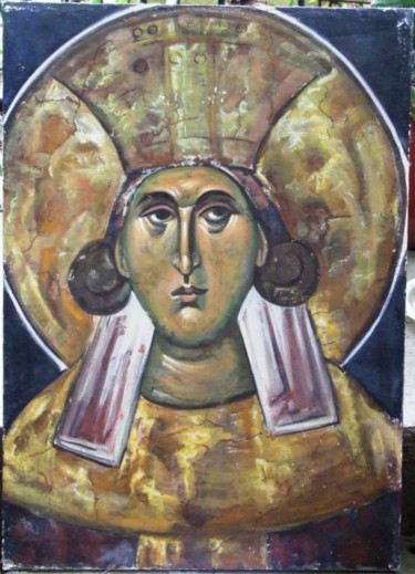 Painting titled "Saint Helene - Svet…" by Justin Aleksandar Ristic, Original Artwork