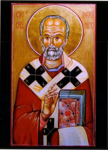 Painting titled "Saint Nicolaus - Sv…" by Justin Aleksandar Ristic, Original Artwork