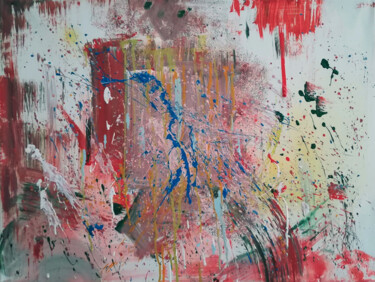 Schilderij getiteld "Crane Dance" door Justinas Čapskis, Origineel Kunstwerk, Acryl