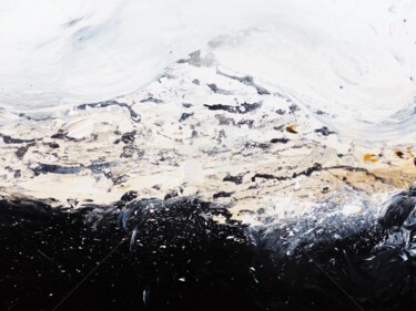 Peinture intitulée "Mont enneigé" par Ju Bohe, Œuvre d'art originale, Acrylique