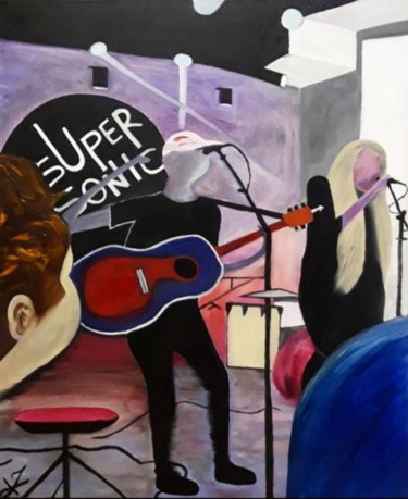 Peinture intitulée "Supersonic" par Justine De Meerschman, Œuvre d'art originale, Huile
