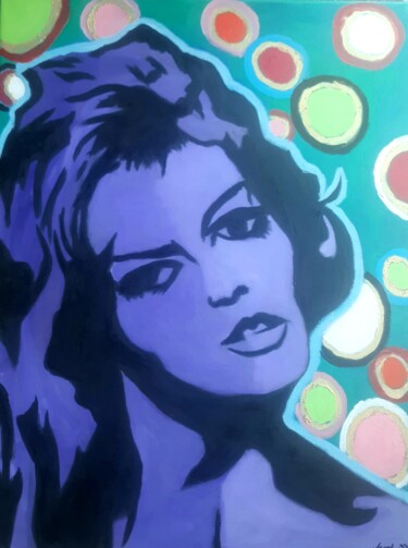 Painting titled "Bardot" by Justin Myers, Original Artwork, Oil