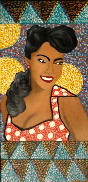 Painting titled "Pinup" by Justin Myers, Original Artwork, Oil