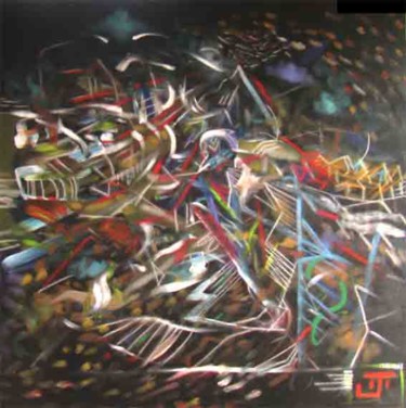 Peinture intitulée "Exit Level One" par Just Jaeckin 76', Œuvre d'art originale