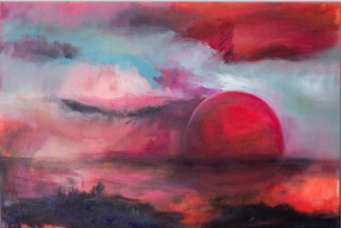 Malarstwo zatytułowany „Apocaliptic landsca…” autorstwa Justyna Janek, Oryginalna praca, Olej