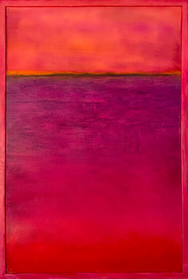 Peinture intitulée "Deep Purple Red Sea…" par Justyna Janek, Œuvre d'art originale, Huile