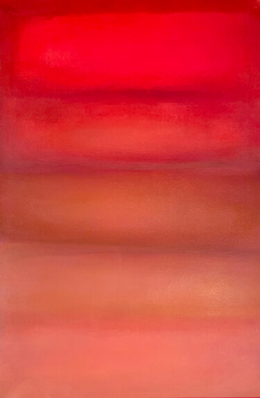 Painting titled "Red hypnosis II" by Justyna Janek, Original Artwork, Oil