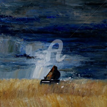 Картина под названием "Chopin - Ballade No…" - Justyna Kopania, Подлинное произведение искусства, Масло Установлен на Деревя…