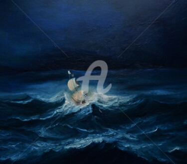 Malarstwo zatytułowany „Sea...” autorstwa Justyna Kopania, Oryginalna praca, Olej Zamontowany na Drewniana rama noszy
