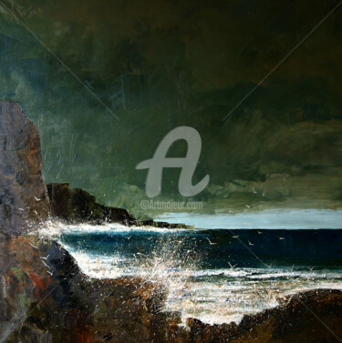 Картина под названием "Sea 04" - Justyna Kopania, Подлинное произведение искусства, Масло Установлен на Деревянная рама для…