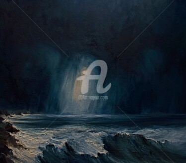 Картина под названием "Sea 06" - Justyna Kopania, Подлинное произведение искусства, Масло Установлен на Деревянная рама для…