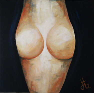 Painting titled "Buste" by Justine.B, Original Artwork, Acrylic
