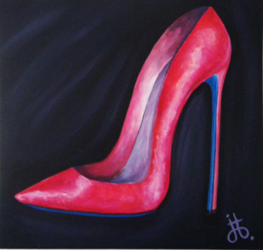 Painting titled "Le Trophée" by Justine.B, Original Artwork, Acrylic