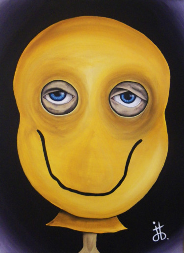 Painting titled "Smile" by Justine.B, Original Artwork, Acrylic