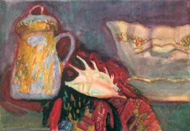 Картина под названием ""Золотая чашка"" - Юлия Кокуева, Подлинное произведение искусства