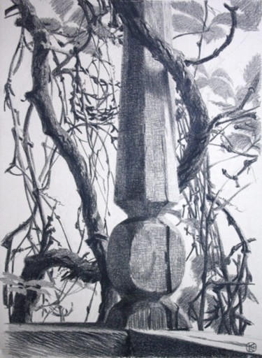 Картина под названием ""Дикий виноград"" - Юлия Кокуева, Подлинное произведение искусства, Масло