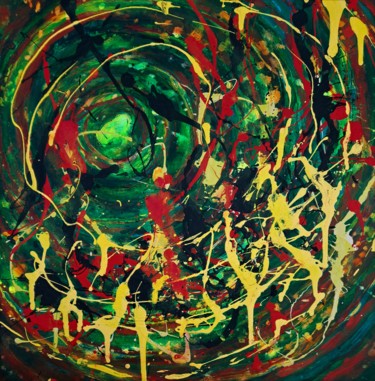 Pintura intitulada "Ritmos Cósmicos" por Sandra Tavares (JuTavares Belo), Obras de arte originais, Acrílico Montado em Armaç…