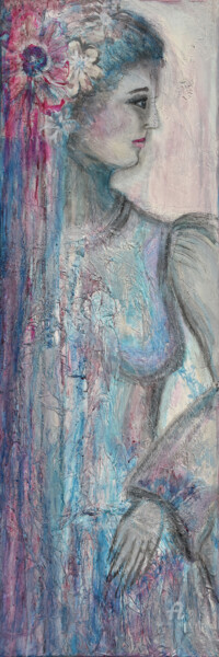 Painting titled "Medea" by Jutta Jung, Original Artwork, Acrylic Mounted on Wood Stretcher frame