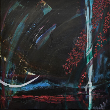 Картина под названием "Am Meeresgrund 2" - Jutta Jung, Подлинное произведение искусства, Акрил Установлен на Деревянная рама…