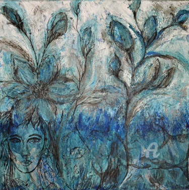 Картина под названием "Mermaids" - Jutta Jung, Подлинное произведение искусства, Акрил Установлен на Деревянная рама для нос…