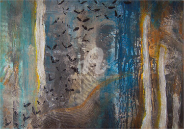 Malerei mit dem Titel "Der Weg" von Jutta Jung, Original-Kunstwerk, Acryl