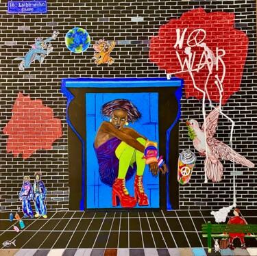 Рисунок под названием "The Liebknechtgasse…" - Jutta-Maria Offzarek, Подлинное произведение искусства, Цветные карандаши