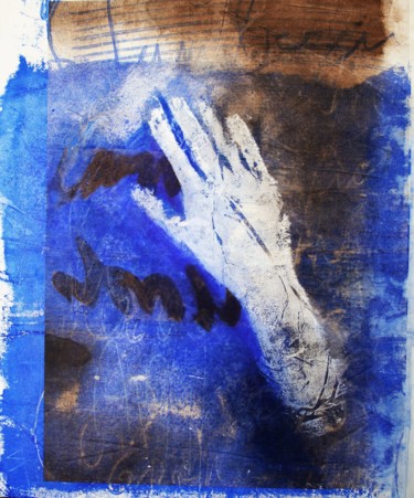 Painting titled "Handspiel" by Jutta Irion, Original Artwork, Ink Mounted on Wood Stretcher frame