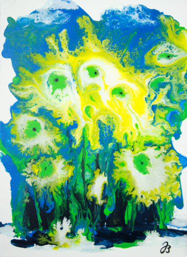 Pintura titulada "Sonnenblumen" por Jutta Blühberger, Obra de arte original, Acrílico