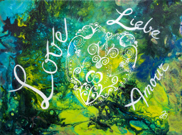 "Liebe" başlıklı Tablo Jutta Blühberger tarafından, Orijinal sanat, Akrilik