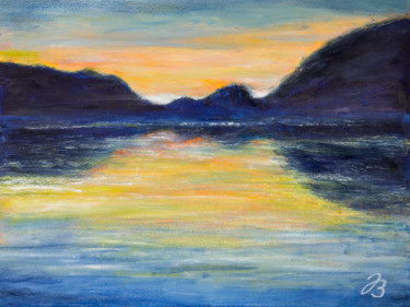 Peinture intitulée "Sonnenuntergang Str…" par Jutta Blühberger, Œuvre d'art originale, Huile