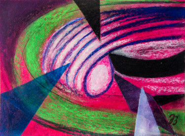 Peinture intitulée "Wirbelwind * Whirlw…" par Jutta Blühberger, Œuvre d'art originale, Pastel