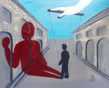 Malerei mit dem Titel "Megalomanie" von Jutta Blühberger, Original-Kunstwerk, Acryl