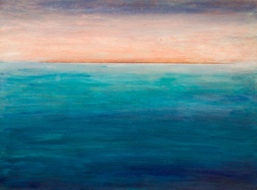 Pintura intitulada "Abstrakter Horizont…" por Jutta Blühberger, Obras de arte originais, Pigmentos