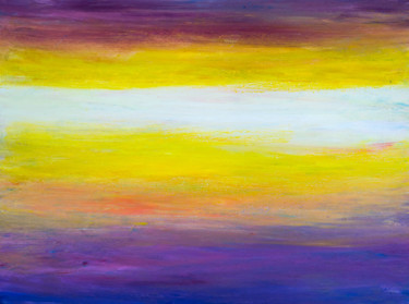 Peinture intitulée "Abstrakter Horizont…" par Jutta Blühberger, Œuvre d'art originale, Pigments