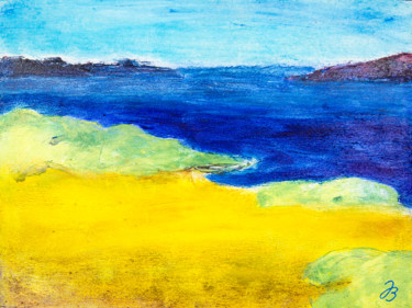 Schilderij getiteld "Leerer Strand * Emp…" door Jutta Blühberger, Origineel Kunstwerk, pigmenten