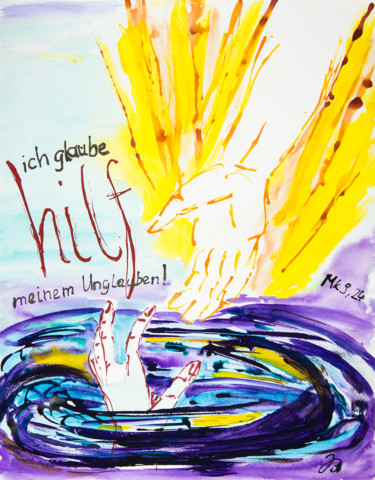 Malerei mit dem Titel "Jahreslosung 2020 *…" von Jutta Blühberger, Original-Kunstwerk, Acryl
