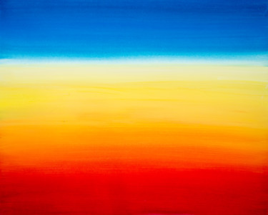 Peinture intitulée "Licht am Horizont *…" par Jutta Blühberger, Œuvre d'art originale, Gouache