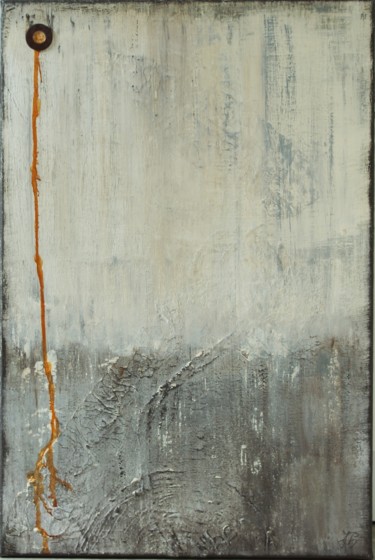 Картина под названием "grau-beige-rost" - Jutta Christandl, Подлинное произведение искусства, Акрил