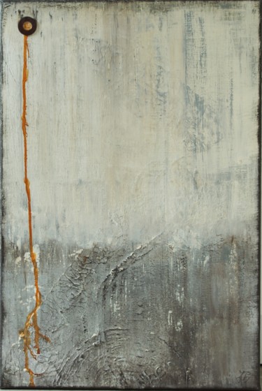 Peinture intitulée "grau-beige-rost" par Jutta Christandl, Œuvre d'art originale, Acrylique