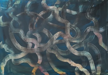 Malerei mit dem Titel "wirrwarr.jpg" von Jutta Christandl, Original-Kunstwerk, Acryl