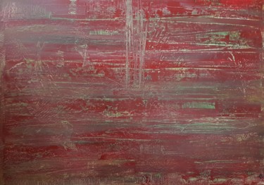 Malerei mit dem Titel "brett#rot#" von Jutta Christandl, Original-Kunstwerk, Acryl