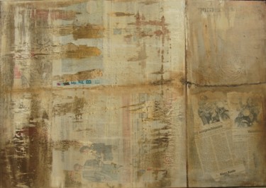 Painting titled "Newspaper - tomorro…" by Jutta Christandl, Original Artwork, Acrylic