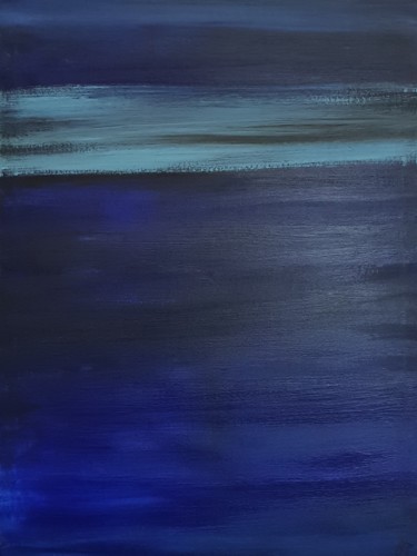 Peinture intitulée "Deep blue" par Jutta Christandl, Œuvre d'art originale, Acrylique