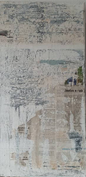Malerei mit dem Titel "Abgerissen" von Jutta Christandl, Original-Kunstwerk, Acryl