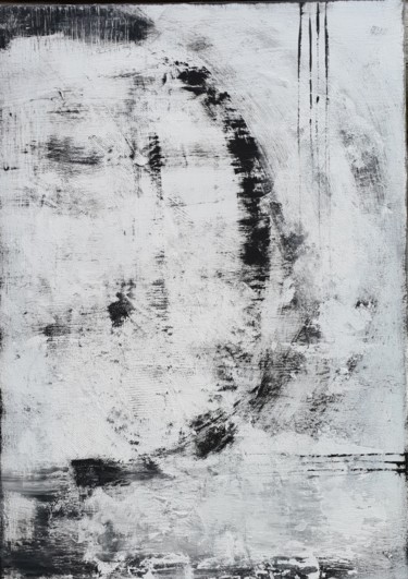 Malerei mit dem Titel "Black and white 4" von Jutta Christandl, Original-Kunstwerk, Acryl